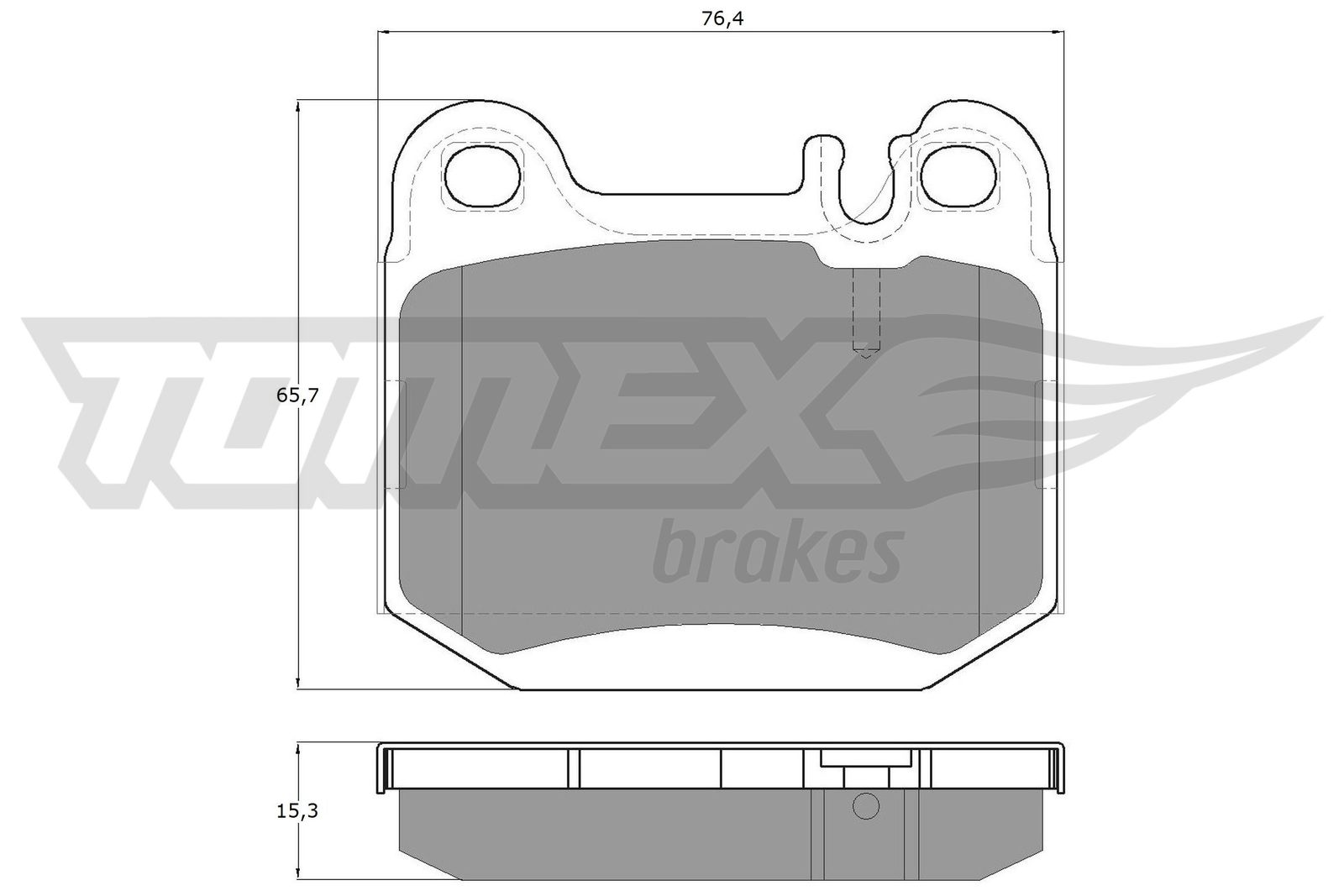 Sada brzdových platničiek kotúčovej brzdy TOMEX Brakes